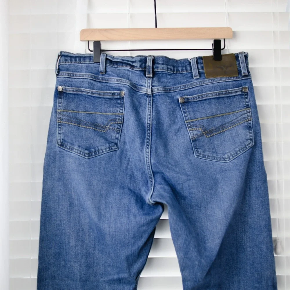 Wrangler 20X Men's Blue Jeans 34x30 Straight Leg Stretch Western Denim‎